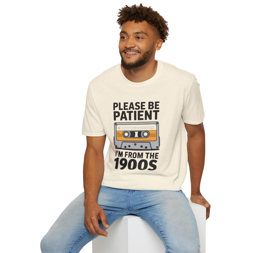 Cassette Tape, Please Be Patient, I'm From The 1900's Unisex Softstyle T-Shirt Unisex Adult T-shirt Australian Printer Music