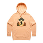 Black Cat Alien UFO Abduction Women's AS Colour Hoodie