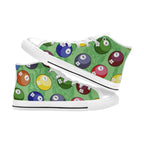 Pool Balls - Kids High Top Canvas Shoes