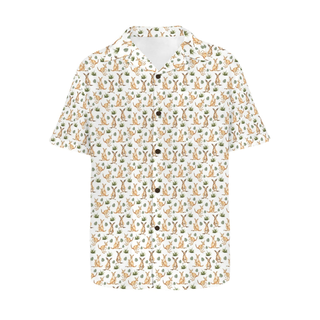 Kangaroos Men's Short Sleeve Hawaiian Shirt