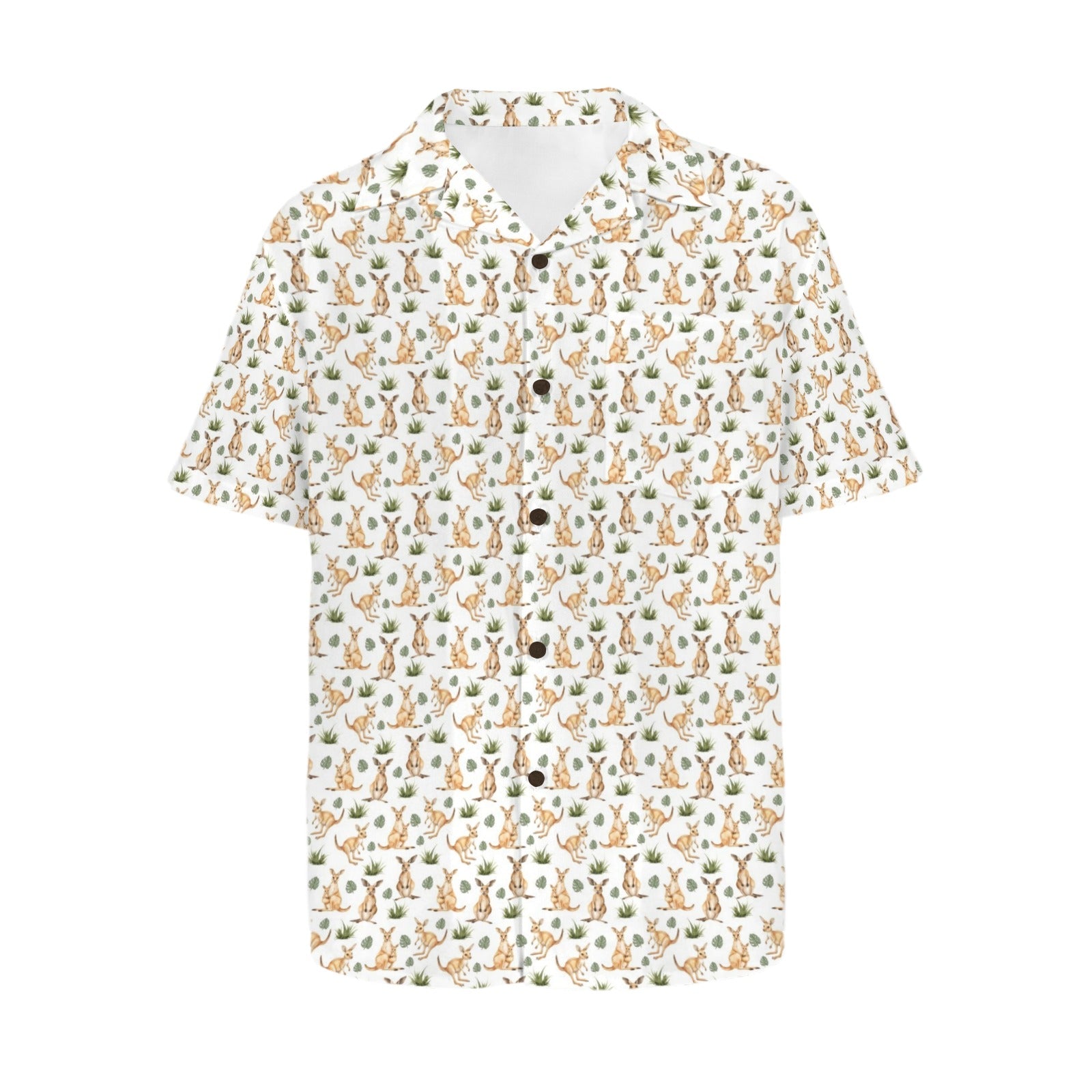Kangaroos Men's Short Sleeve Hawaiian Shirt