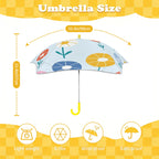 Abstract Cute Flowers Kids Safe Round Corner Umbrella