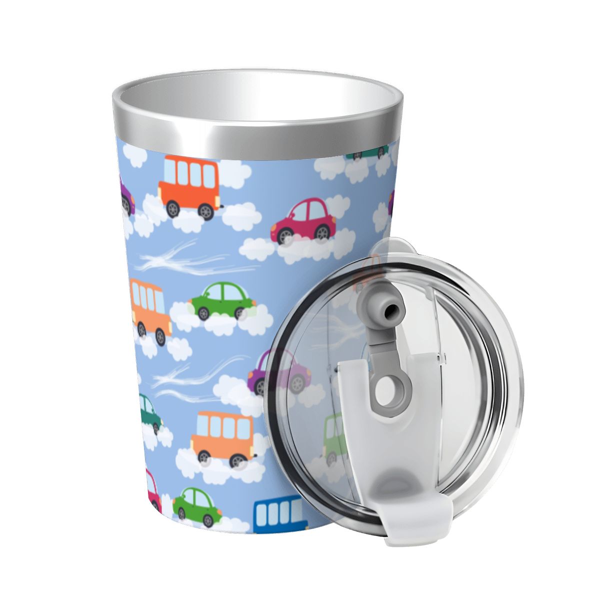 Colourful Cars Small Stainless Steel Travel Mug Cup 12oz/350ml