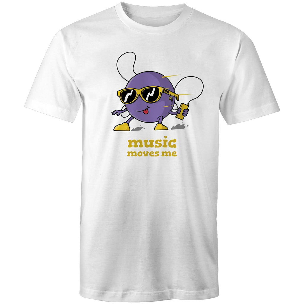 Music Moves Me - Mens T-Shirt White Mens T-shirt Music Printed In Australia