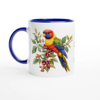 Personalise - Lorikeet, Australian Birds - 11oz Ceramic Mug Ceramic Blue Personalised 11oz Mug animal Globally Fulfilled