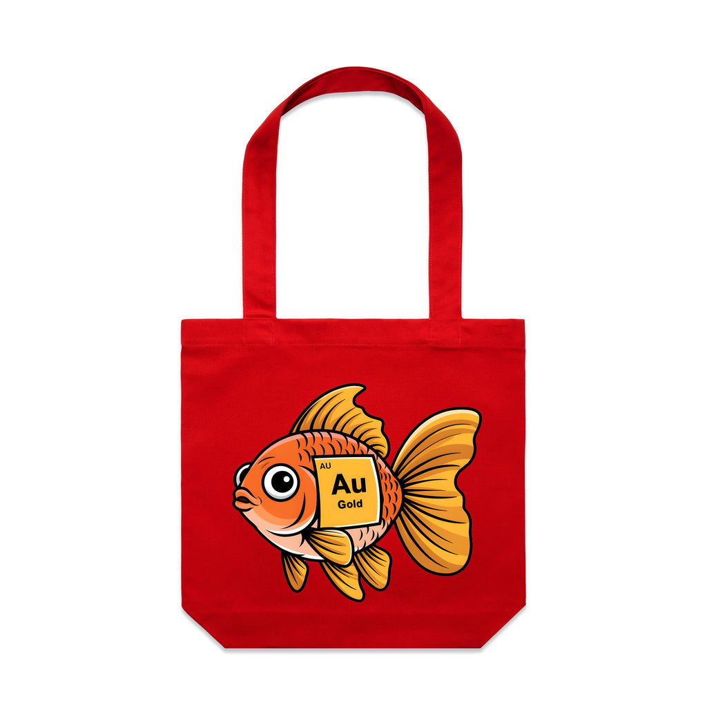 Gold Fish Periodic Table Canvas Tote Bag