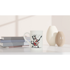 Personalised Cat Playing Guitar White 10oz Porcelain Slim Mug Personalised Porcelain Mug animal Globally Fulfilled Music