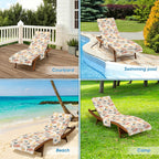 Beach Shack Beach Chair Towel Cover with Side Pockets