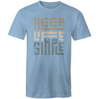 Keep Life Simple - Mens T-Shirt Carolina Blue Mens T-shirt Printed In Australia