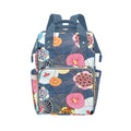 Abstract Floral - Multi-Function Backpack, Nappy / Diaper Bag