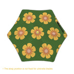 Yellow Flowers On Green Kids Safe Round Corner Umbrella