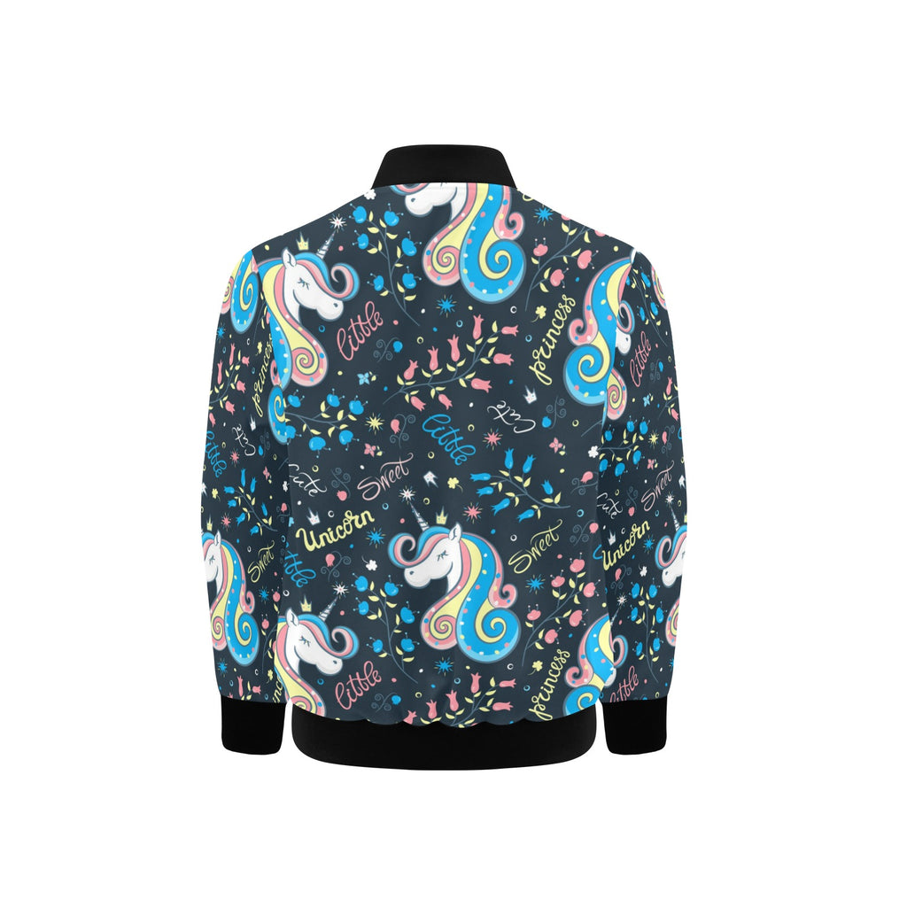 Cute Little Unicorn Kids Bomber Jacket Kids Bomber Jacket animal Printed Offshore