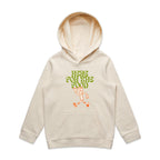Here For The Food - Kids Hoodie Ecru Kids Hoodie Food Printed In Australia