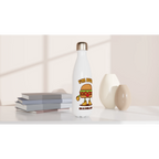 I'm Bun In A Million, Hamburger - White 17oz Stainless Steel Water Bottle White Water Bottle Food Globally Fulfilled