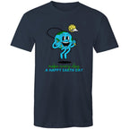 Make Every Day A Happy Earth Day - Mens T-Shirt Navy Mens T-shirt Environment Printed In Australia