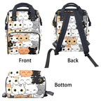 Cute Cartoon Cats - Multi-Function Backpack, Nappy / Diaper Bag
