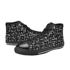 Mathematics - Men's High Top Canvas Shoes