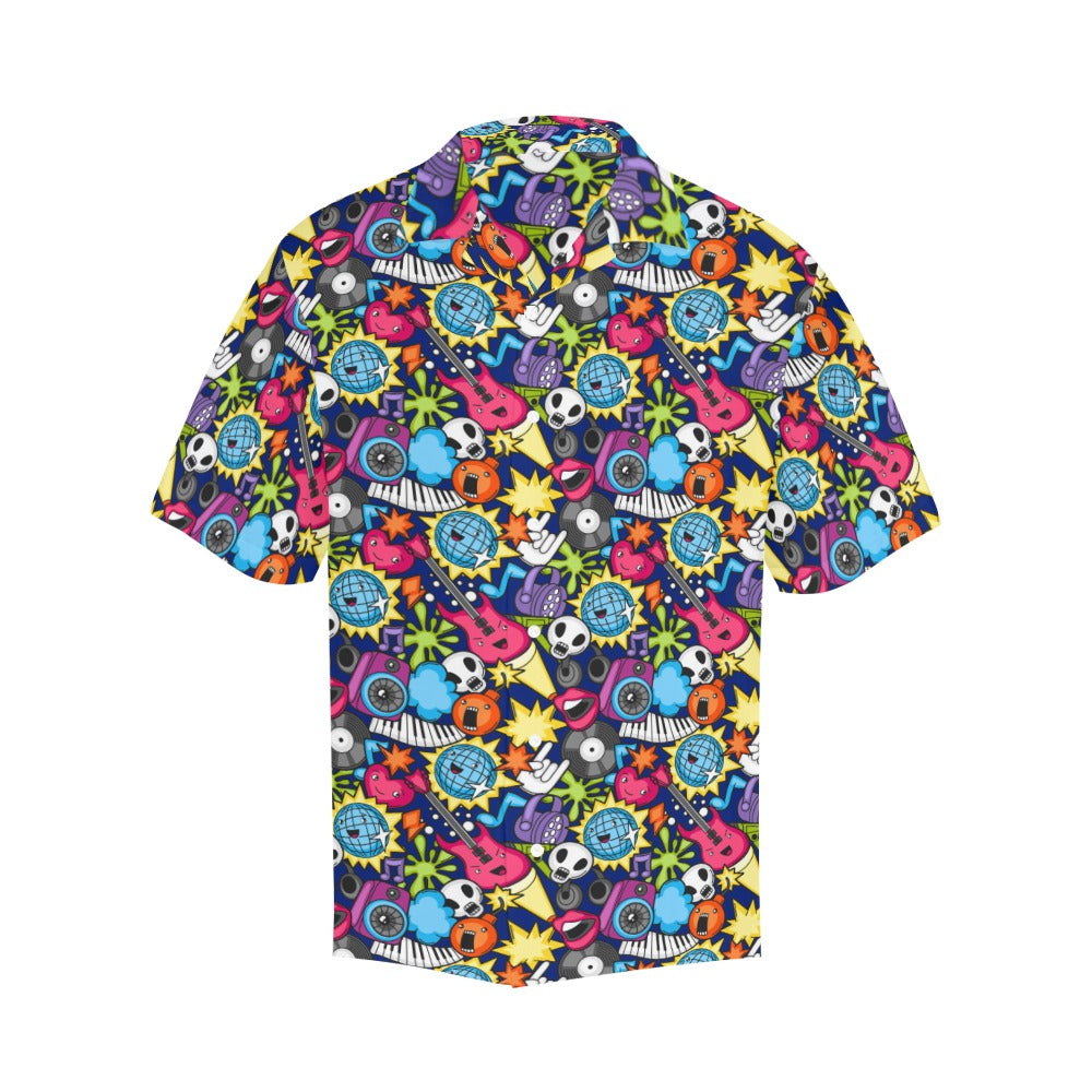 Sticker Music - Mens Hawaiian Shirt