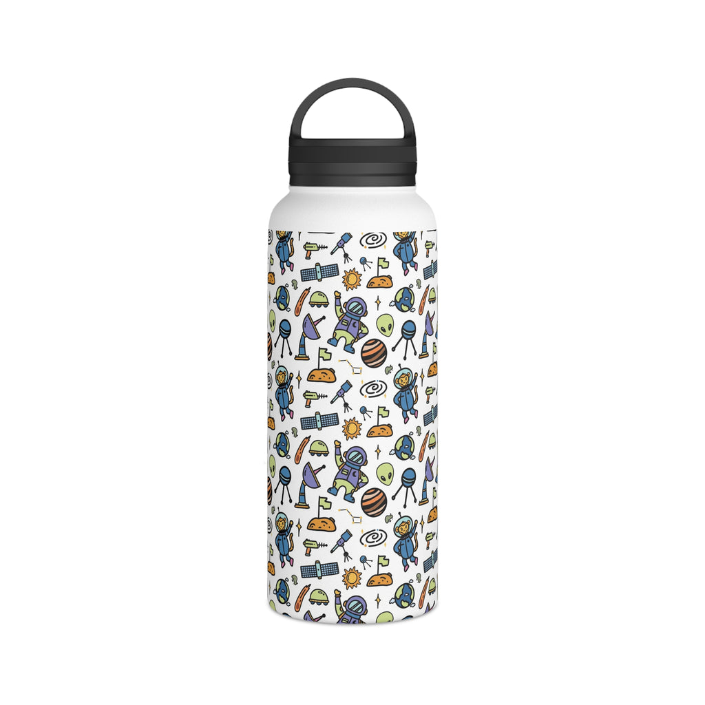 All About Space Stainless Steel Water Bottle, Handle Lid Stainless Steel Water Bottle With Handle Lid Globally Fulfilled Space