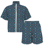 UFO's And Aliens Women's Windbreaker Short Set Women's Windbreaker Short Set Printed Offshore Sci Fi