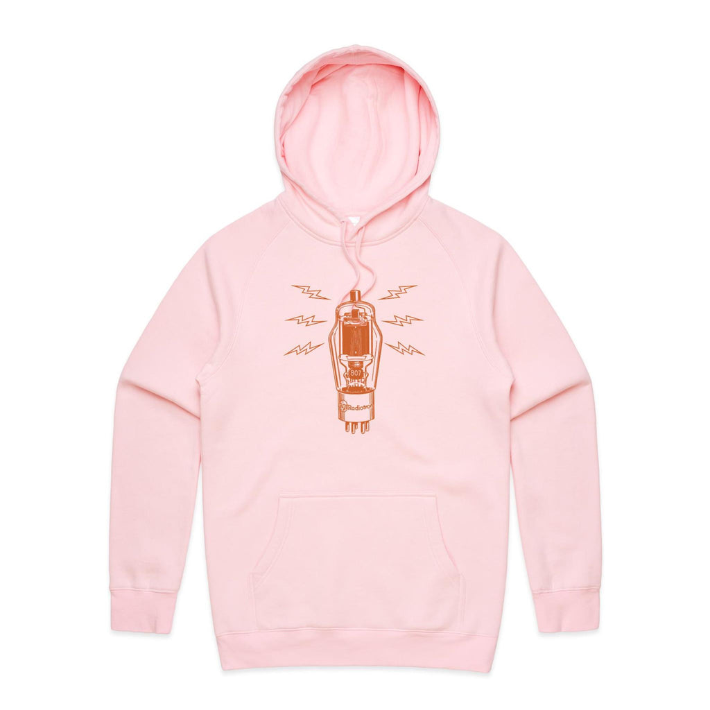 Vintage Guitar Vacuum Tube, Amp - Mens Hoodie Pink Mens Hoodie Music Printed In Australia