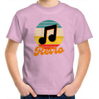 Retro Music - Kids Youth T-Shirt Pink Kids Youth T-shirt Music Printed In Australia Retro