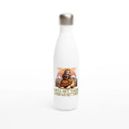 Sloth Race, We'll Get There When We Get There - White 17oz Stainless Steel Water Bottle Default Title White Water Bottle animal Globally Fulfilled