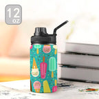 Ice Cream - Kids Water Bottle with Chug Lid (12 oz) Kids Water Bottle with Chug Lid Food Printed Offshore