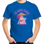 I'm Going Places, Space - Kids Youth T-Shirt Bright Royal Kids Youth T-shirt Printed In Australia Space
