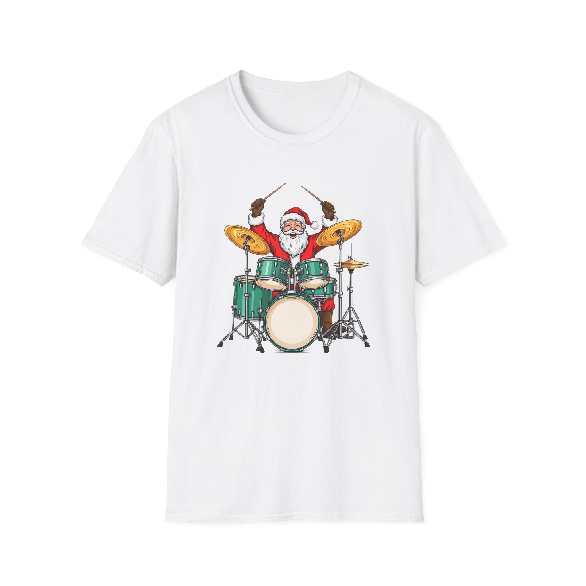 Drummer Santa - Unisex Softstyle T-Shirt