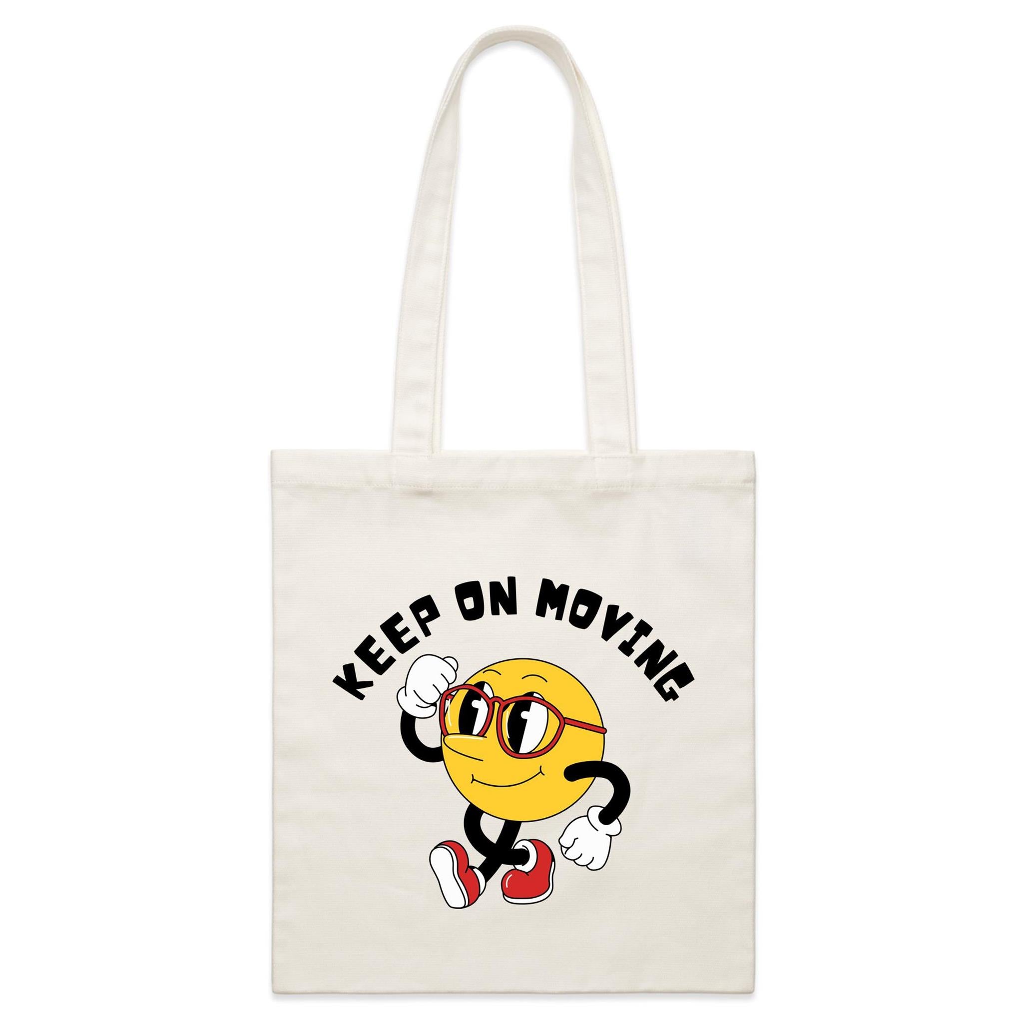 Keep On Moving - Parcel Canvas Tote Bag Default Title Small Tote Bag Positivity Printed In Australia