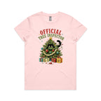 Official Tree Inspector Cat Women's Christmas T-shirt