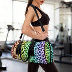 Rainbow Leopard Print Duffle Bag Duffle Bag Printed Offshore