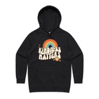 Kindness Matters - Womens Hoodie Black Womens Hoodie Kindness Positivity Printed In Australia Retro