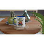 Personalised - Just Chilling - White 11oz Ceramic Mug with Colour Inside Personalised 11oz Mug animal customise Globally Fulfilled personalise