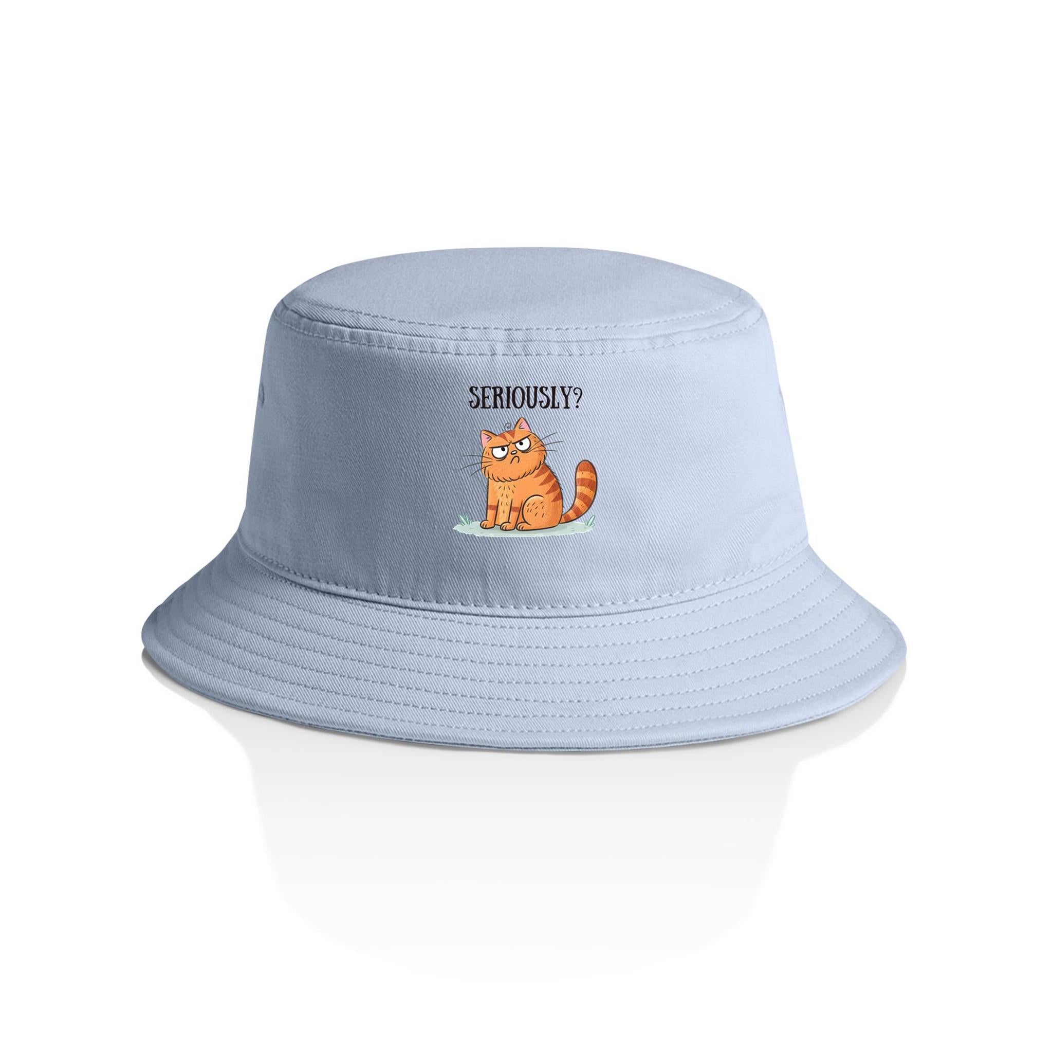 Cat, Seriously - AS Colour Bucket Hat Powder One Size