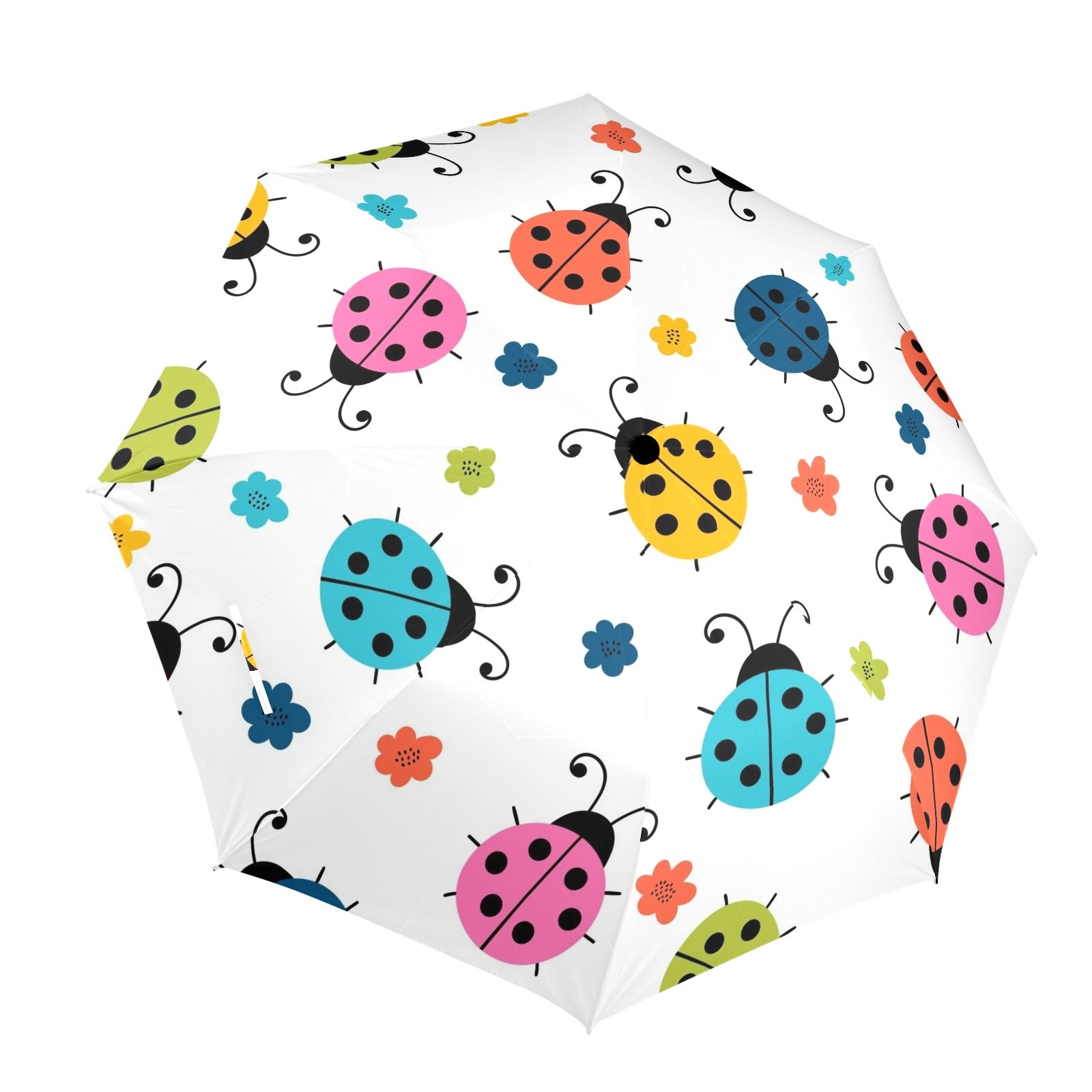 Ladybugs - Semi-Automatic Foldable Umbrella (Model U12) One Size Semi-Automatic Foldable Umbrella (U12)