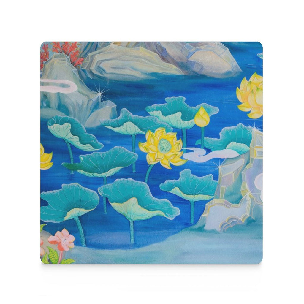 Watercolour Pond - Ceramic Coasters (Square) Ceramic Coasters Printed Offshore