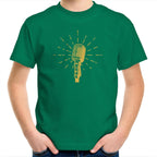 Retro Microphone - Kids Youth T-Shirt Kelly Green Kids Youth T-shirt Music Printed In Australia Retro