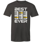 Piano Keyboard, Best Dad Ever - Mens T-Shirt Charcoal Mens T-shirt Dad Music Printed In Australia