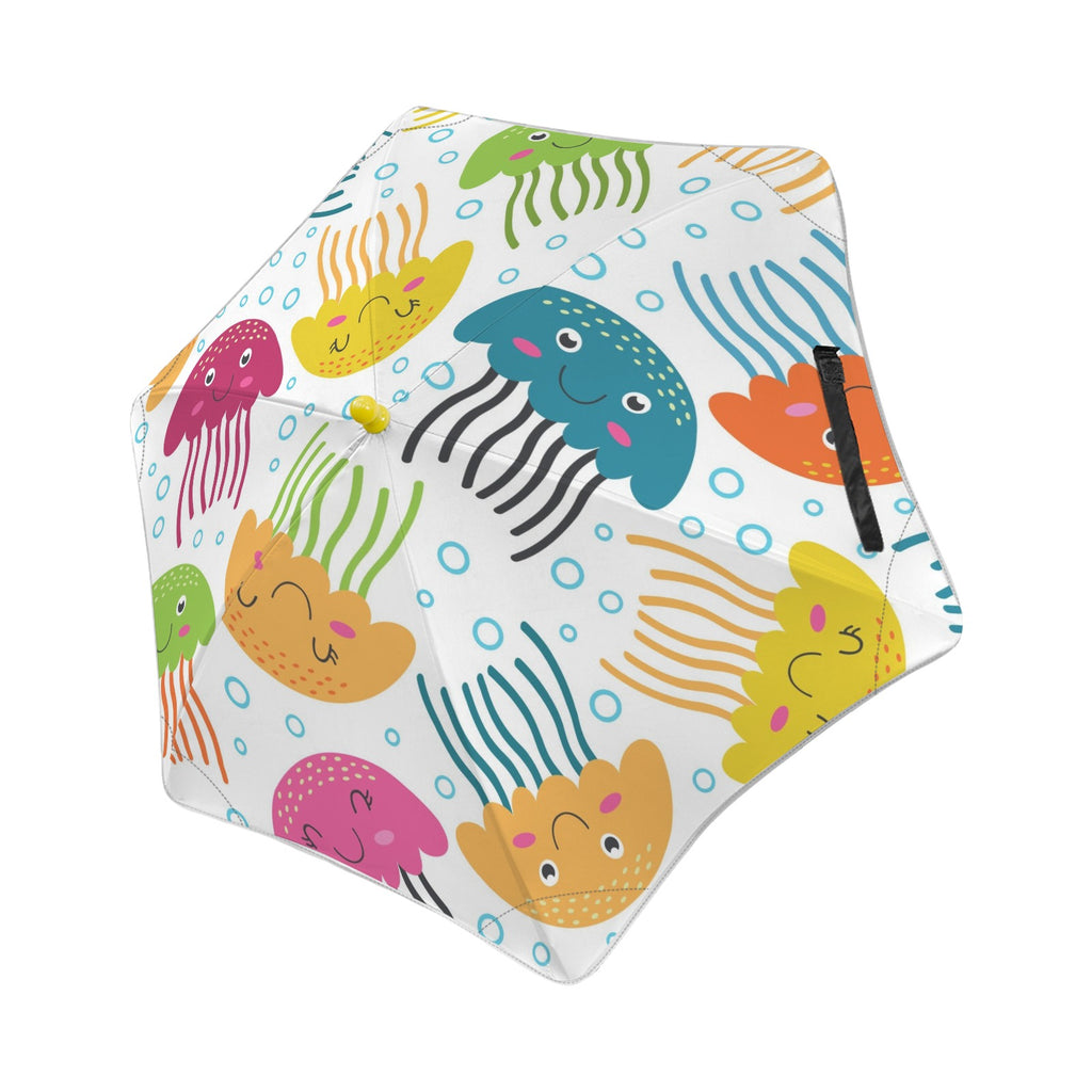 Jellyfish Kids Safe Round Corner Umbrella One Size Kids Safe Round Corner Umbrella animal Ocean Printed Offshore