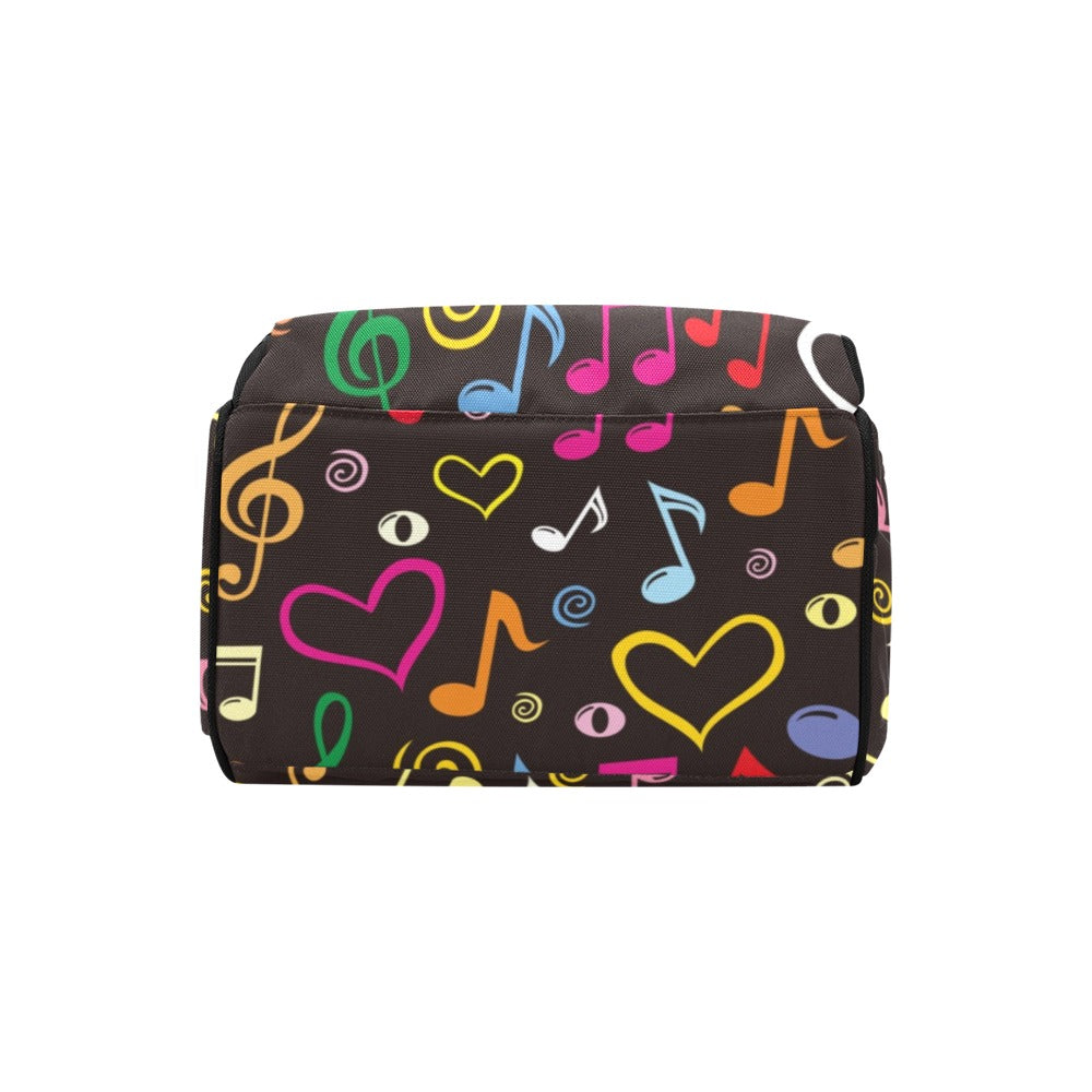 Musical Notes - Multi-Function Backpack, Nappy / Diaper Bag