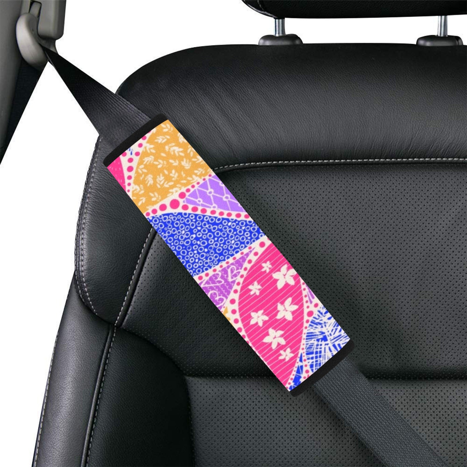 Pink Swirl Car Seat Belt Cover 7''x10'' (Pack of 2) Car Seat Belt Cover 7x10 (Pack of 2) Printed Offshore