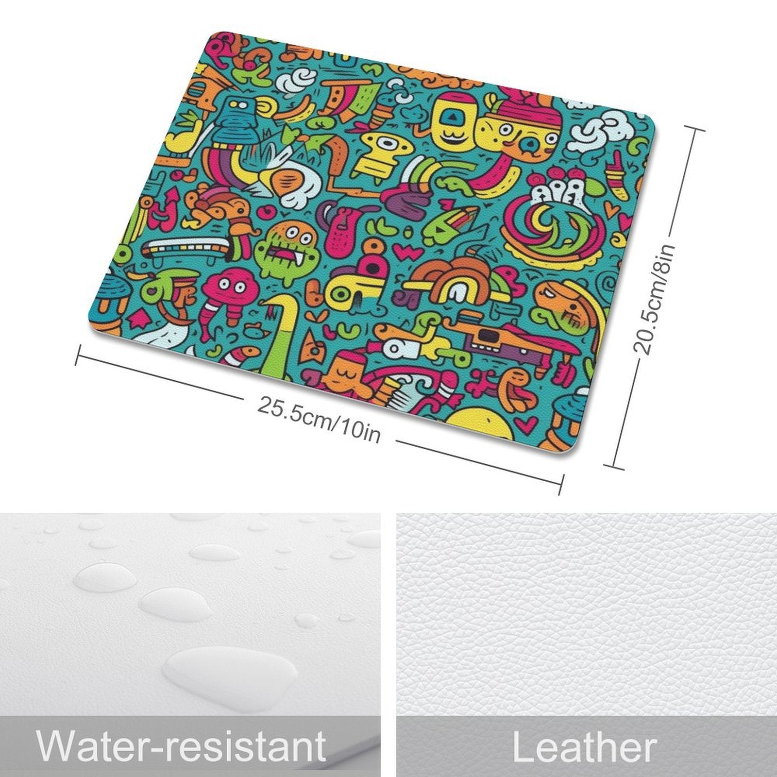 Crazy Creatures - Leather Mouse Pad Leather Mouse Pad Printed Offshore Sci Fi