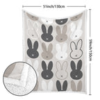 Bunnies - Double-Layer Fleece Blanket 51"x59"