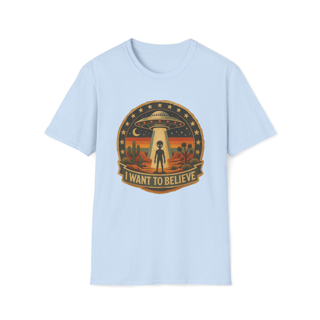I Want To Believe UFO Alien Abduction Unisex T-Shirt Unisex Adult T-shirt Globally Fulfilled Sci Fi