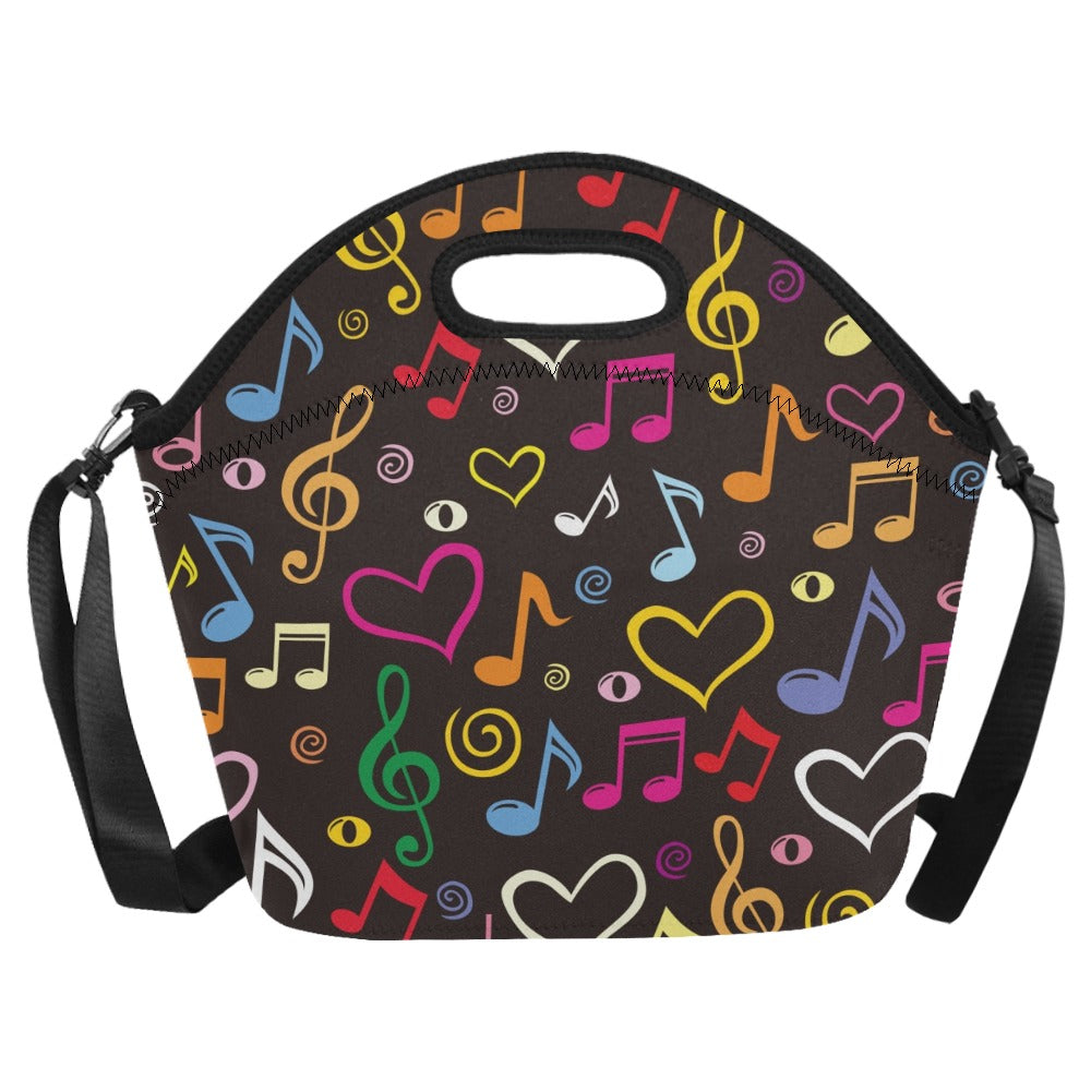 Music Notes - Neoprene Lunch Bag Neoprene Lunch Bag Printed Offshore