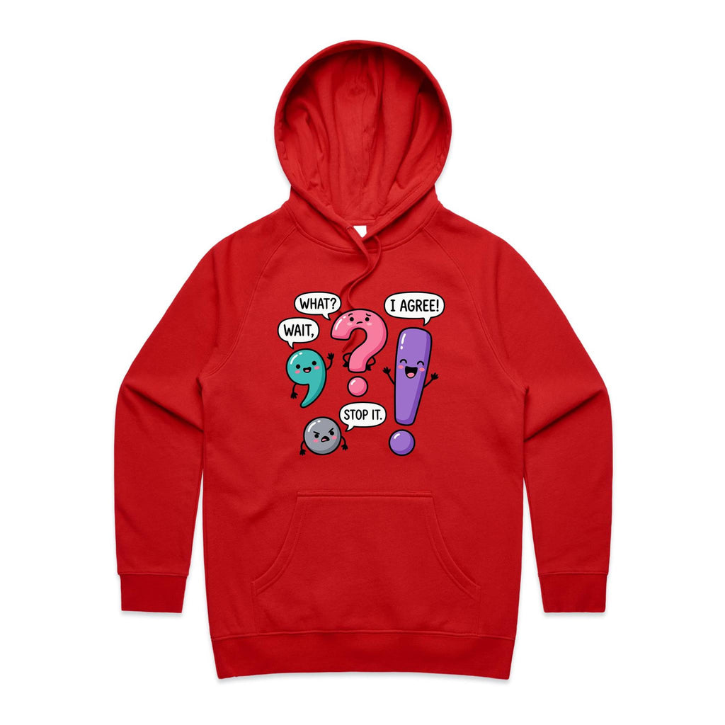 Funny Punctuation Women's AS Colour Hoodie