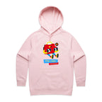 The View From The 90's - Womens Hoodie Pink Womens Hoodie Printed In Australia Retro