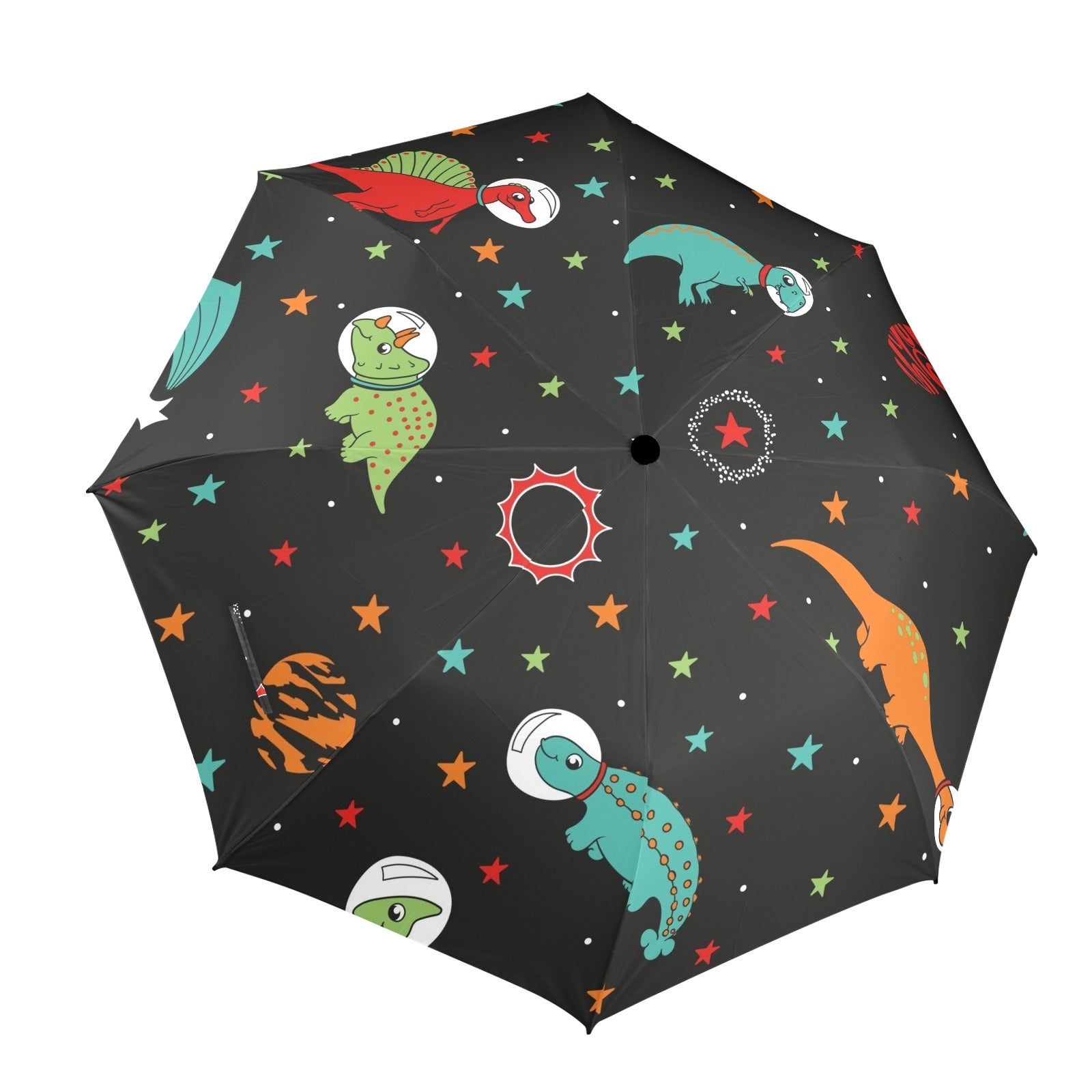 Astronaut Dinosaurs - Semi-Automatic Foldable Umbrella (Model U12) One Size Semi-Automatic Foldable Umbrella (U12)